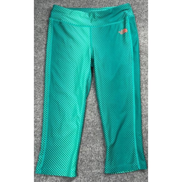 The North Face Women's Athletic Leggings S/P Turquoise Patterned Compression Fit - Picture 1 of 6